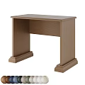 Classic Simple Design Brown Wooden Desk With Solid Wood Construction For Home Office Study Room
