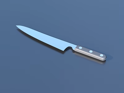 Premium Stainless Steel Kitchen Knife With Sharp Blade And Ergonomic Handle 3d model