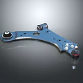 Blue Metal Control Arm Hardware Tool with Bolts Holes and Smooth Surface