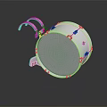 Shiny White Musical Instrument Drum With Reflective Surface And Metal Hardware