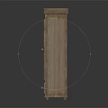 Classic Wooden Wardrobe With Two Doors Drawer And Arched Top Design