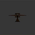 Ancient Medieval Siege Weapon Ballista With Wooden Frame And Metal Components