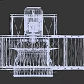 Blue Industrial Centrifugal Fan With Circular Inlet Square Housing And Stand