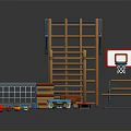 Multiple Basketball Court Layout Designs With Colorful Line Drawings And Plans