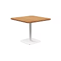 Modern Square Coffee Table With Wooden Top And White Base Design 3d model