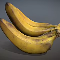 Bunch of Ripe Yellow Bananas Fresh Healthy Tropical Food Item