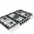 Bosch Stainless Steel Gas Stove With 5 Burners And Control Knobs For Modern Kitchen Cooking
