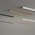 Modern Linear Pendant Lights with Sleek Design Multiple Colors for Home Ceiling Lighting 3d model