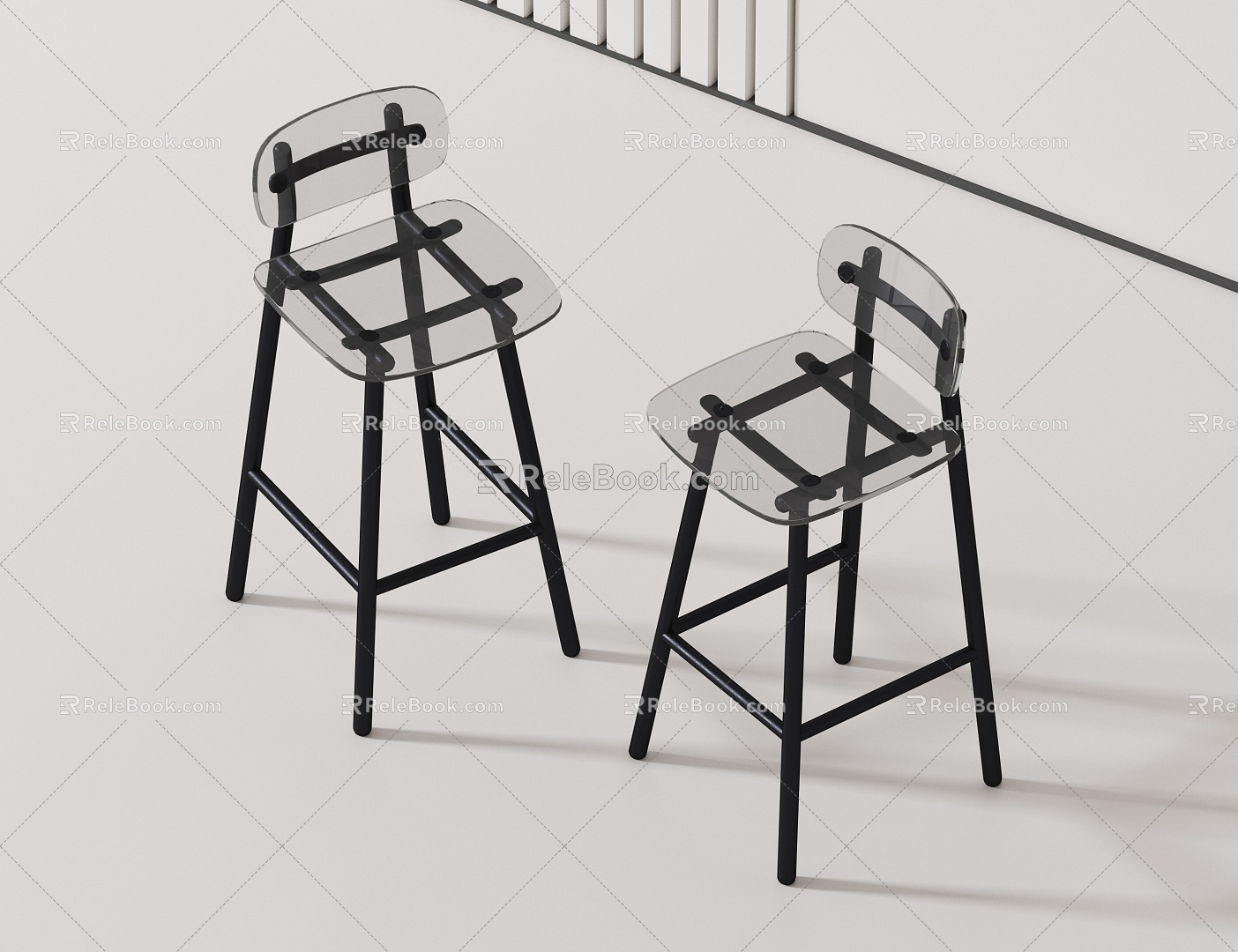 Modern Bar Chair 3d model