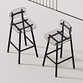 Modern Bar Chair 3d model