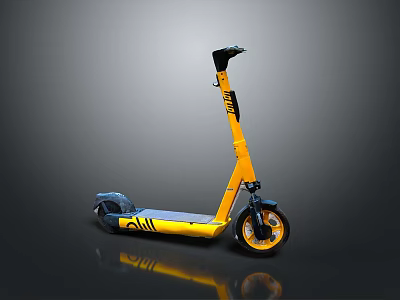 Yellow And Blue Electric Scooter With Sleek Design For Urban Commuting 3d model