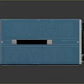 Vintage Blue White Computer Oscilloscope With Control Knobs Display Screen And Classic Design