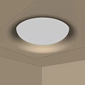 Modern Light Colored Ceiling Design With Recessed Round Light Fixture 3d model