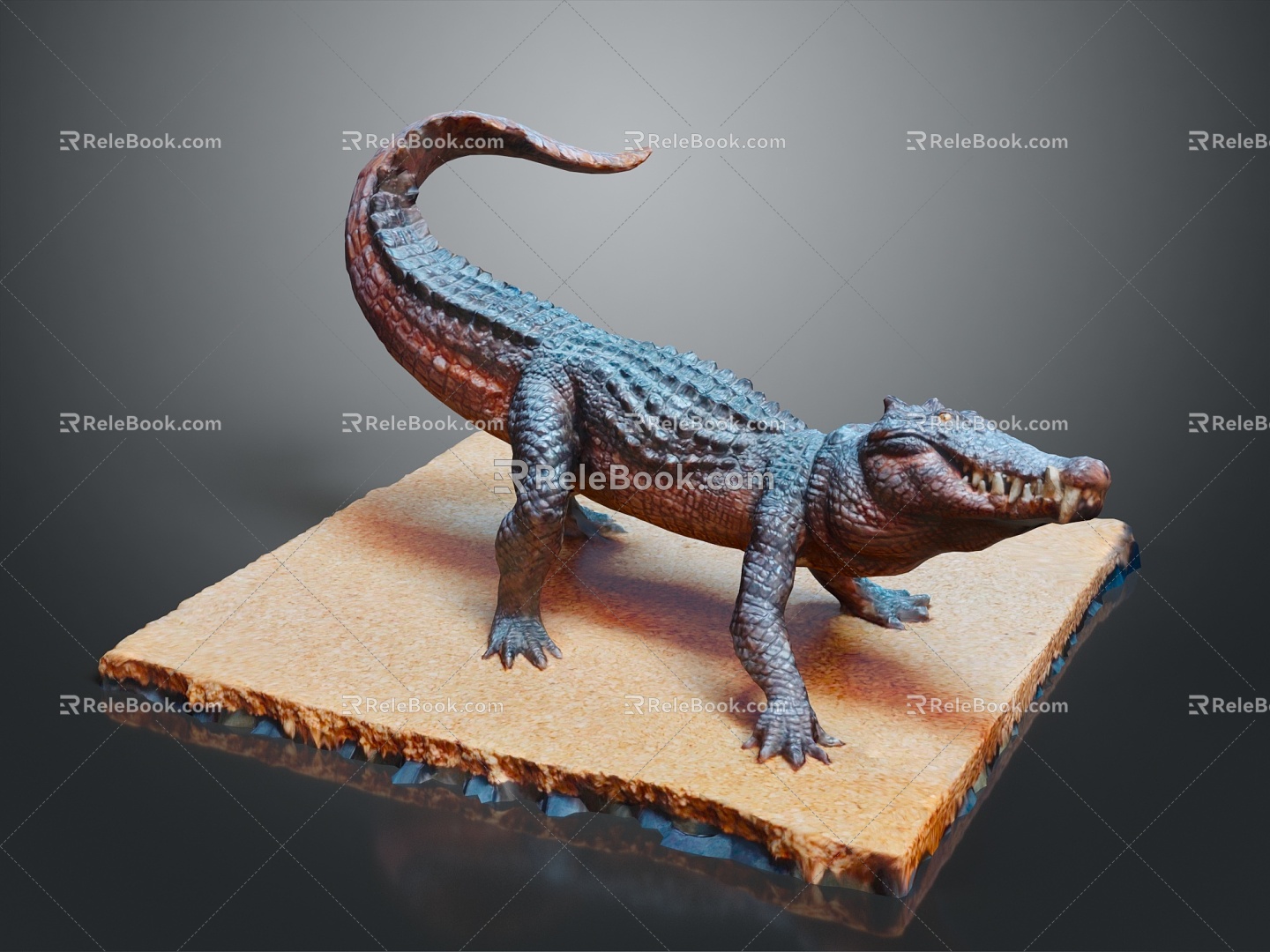 Modern crocodile Alligator Nile crocodile 3d model