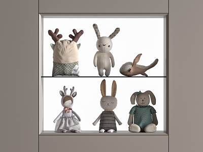 Children's plush toys 3d model