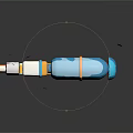 Colorful Toy Water Gun Design With Orange Blue White And Red Spots