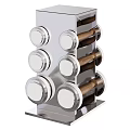 Modern Sports Equipment with Black Silver Dumbbell Rack and Wooden Handle Dumbbells