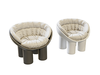 Modern Single Sofa Leisure Chair 3d model