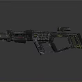 Sci Fi Futuristic Weapon Gun Featuring Detailed Metallic Design And Scope 3d model
