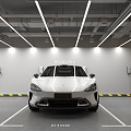 Xiaomi charging parking space underground garage Xiaomi electric speed 7 Su 7 household charging pile EV new energy electric vehicle ceiling pipeline 3d model