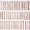 Various Decorative Baluster Designs For Railing Construction And Home Decor Projects 3d model