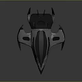 Futuristic Aerodynamic SciFi Craft With Sleek Metallic Design Sharp Edges And Glossy Surface