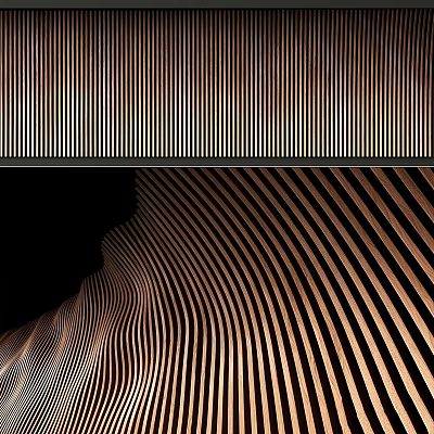 Modern Striped Brown And Black Hanging With Geometric Vertical Diagonal Lines Design 3d model