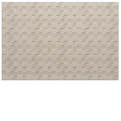 Square Rug With Neutral Beige Woven Texture And Geometric Pattern For Home Decor 3d model