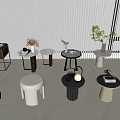 Modern side corner ornaments 3d model