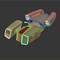Brown Industrial Mechanical Component With Tubular Structures And Vent Openings