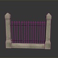 Fence Gate Fence Wall Defense Wall Wooden Fence Fence Iron Fence Floriculture Fence Iron Fence Railing 3d model