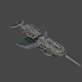 Game Movie Character Sci Fi Creature With Mechanical Design And Textured Surface