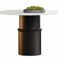 Modern round side machine corner table coffee table 3d model