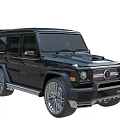 Black SUV Car Rugged Exterior Design With Large Alloy Wheels Tinted Windows And Chrome Accents