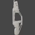 Car Body Frame Structure With Open Doors And Unfinished Interior Details 3d model