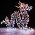 Eye Catching Colorful Dragon Shaped Decorative Lights for Outdoor Festival