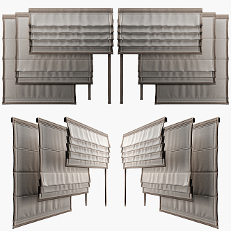 Modern roller shutter Fabric roller shutter Curtain 3d model