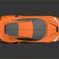 Orange Sleek Sports Car 3D Render With Shiny Body Black Windows And Alloy Wheels