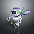 Industrial Robot Single Wheel Robot Double Wheel Robot Robot Robot Assistant Small Robot 3d model