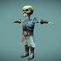 Skeleton Limbs With Wrist Wraps Armor And Decorative Leather Boots Detailed Design