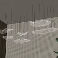 Modern chandelier chandelier combination 3d model