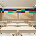 modern classroom 3d model