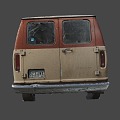 Brown van 3d model