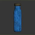 Blue Engine Coolant Bottle With 50/50 Premix And Red Car Graphic Design