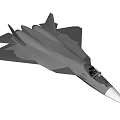 Modern Fighter Jet In Flight Showcasing Sleek Design And Dark Background 3d model