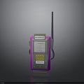 Pink Portable Electronic Device With Antenna Warning Label And Cable
