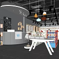 Modern Maternal and Baby Store Nursery Store Children's Store Maternal and Infant Products Cashier Display Cabinet Shelf Counter 3d model