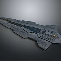 Futuristic Sleek Starship 3D Model With Advanced Design And Detailed Structure For Space Exploration