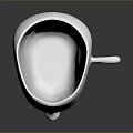 Creative White Face Shaped Ceramic Mug With Handle For Daily Use