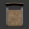 Modern Wooden Chair With Metal Frame And Comfortable Seat Backrest Design